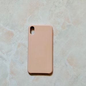 Baby pink silicone case xs max